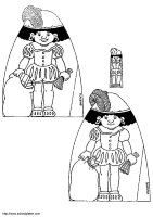 A coloring page of sinterklaas