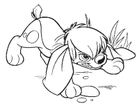 A coloring page of anastasia