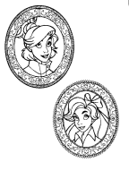 A coloring page of anastasia