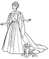 A coloring page of anastasia