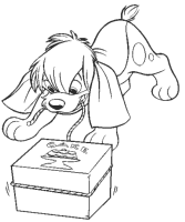 A coloring page of anastasia
