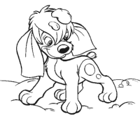 A coloring page of anastasia