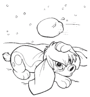A coloring page of anastasia