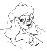 A coloring page of anastasia