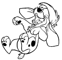 A coloring page of anastasia