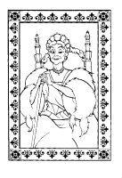 A coloring page of anastasia