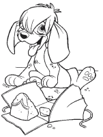 A coloring page of anastasia