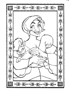 A coloring page of anastasia