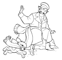 A coloring page of anastasia