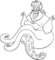 A coloring page of ariel