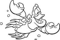 A coloring page of ariel