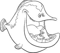 A coloring page of ariel