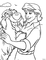 A coloring page of ariel