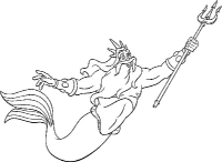 A coloring page of ariel
