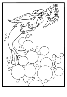 A coloring page of ariel