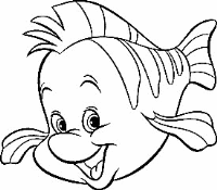 A coloring page of ariel
