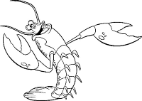 A coloring page of ariel