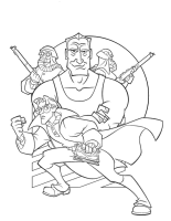 A coloring page of atlantis