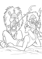 A coloring page of atlantis