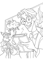 A coloring page of atlantis