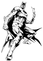 A coloring page of batman