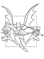 A coloring page of batman