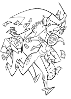 A coloring page of batman