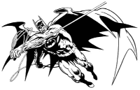 A coloring page of batman