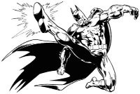 A coloring page of batman