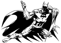 A coloring page of batman