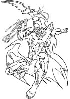 A coloring page of batman