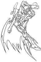 A coloring page of batman
