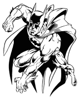 A coloring page of batman