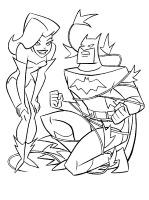 A coloring page of batman
