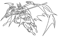 A coloring page of batman