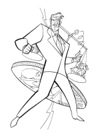 A coloring page of batman