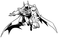 A coloring page of batman