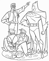 A coloring page of batman