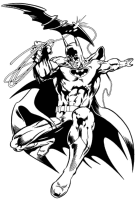 A coloring page of batman