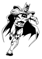 A coloring page of batman