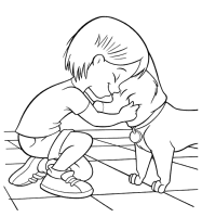 A coloring page of bolt