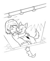 A coloring page of bolt