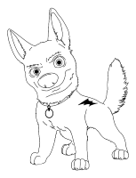 A coloring page of bolt