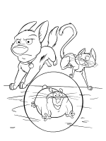 A coloring page of bolt