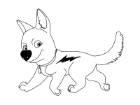 A coloring page of bolt