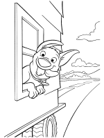 A coloring page of bolt