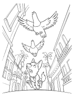 A coloring page of bolt