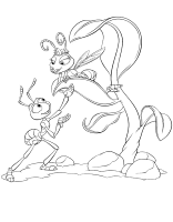 A coloring page of bugs