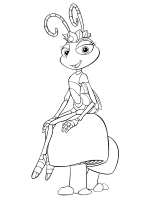 A coloring page of bugs