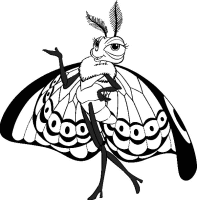 A coloring page of bugs